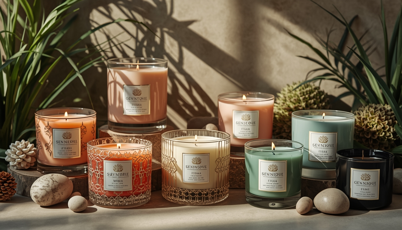 Custom scented candle collection